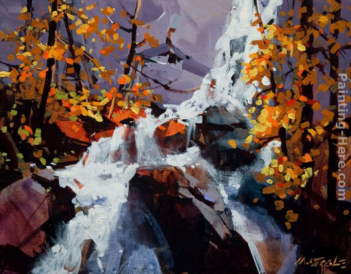 Waterfall Near Mt. Robson painting - Michael O'Toole Waterfall Near Mt. Robson art painting